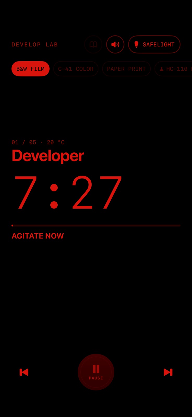 Develop Lab – iOS app for developing film (2)